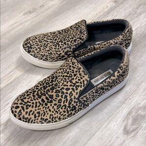 Steve Madden Coulter Cow Hair Animal Print Women’s Slip-On Casual Loafer Sneaker